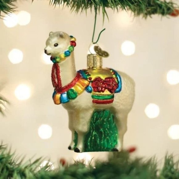 Fiesta Llama Old World Christmas Ornament - Picture 1 of 3